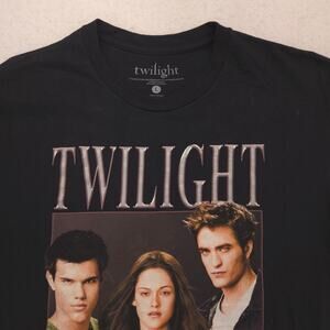 Twilight Movie Short Sleeve Casual Crew Neck Graphic T Shirt Mens Size L Black